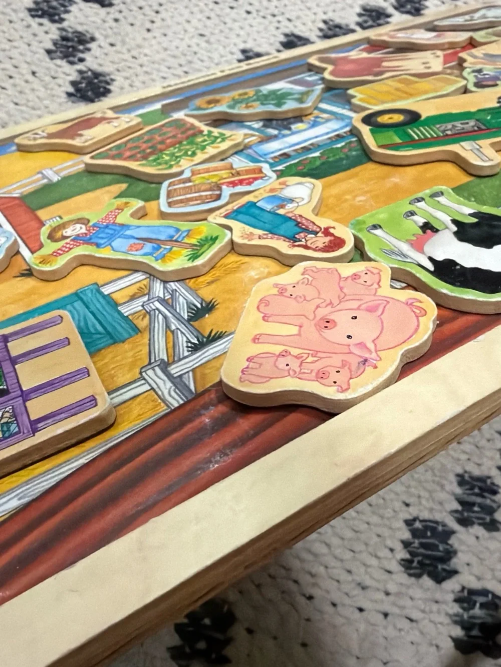 Magnetic Farm Play Board Puzzle - Kids Toy